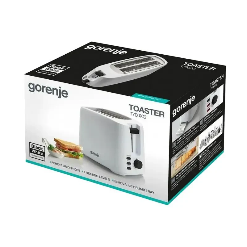 Toaster Gorenje T700XG, White 3