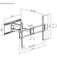 Tilt & Swivel Wall Mount Gembird WM-105ST-01, Black 5