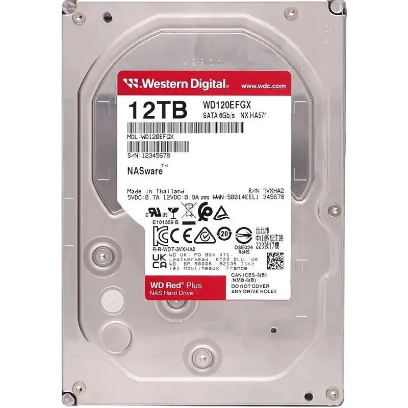 HDD (Spindle Drive) Western Digital WD Red Plus, 3.5", 12 TB <WD120EFGX> 3