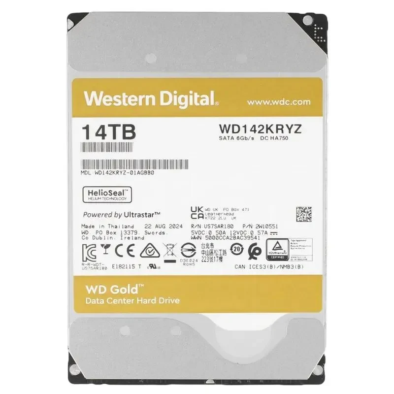 HDD (Spindle Drive) Western Digital WD Gold, 3.5", 14 TB <WD142KRYZ> 2