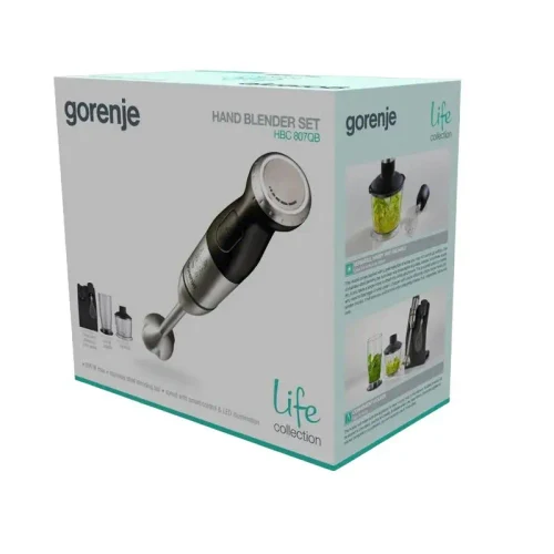 Hand blender Gorenje HBC807QB, Black Silver