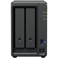 SYNOLOGY  "DS725+", 2-bay, AMD Ryzen 2-core 2.6-3.1Ghz, 1x4Gb+1Slot, 1x2.5GbE, 1x1GbE, 2xM.2 NVMe 4