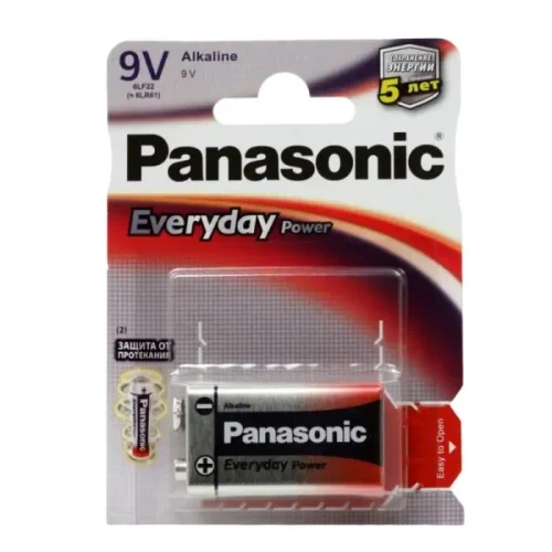 Rectangular Cell Battery Panasonic 6LF22REE/6LR61REE, Crona,1pcs.