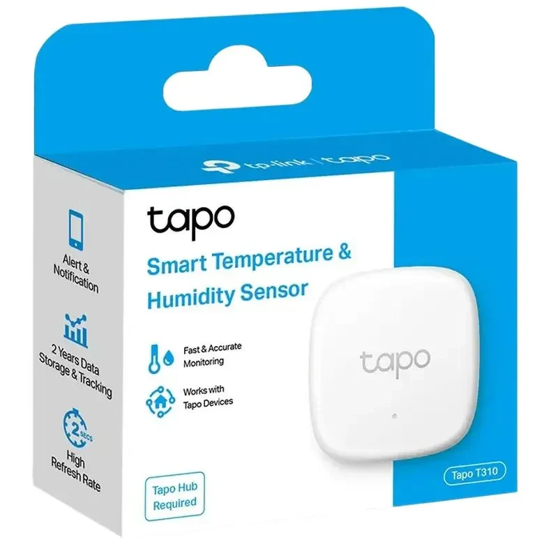 Smart Temperature & Humidity Sensor TP-LINK Tapo T310, White 2