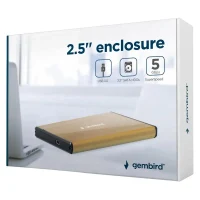 External Case Gembird EE2-U3S-3-GL, Gold (EE2-U3S-3-GL) 2