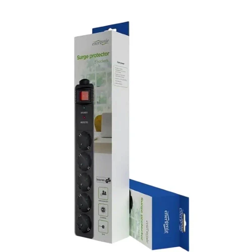 Power Strip Gembird SPG5-C-5, 5 Outlets, 1.5m, Black