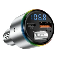 Car Charger Proove FM Launcher Power Drive 30W (PD+QC3.0) Type-C+USB Silver 5