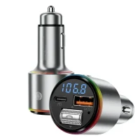 Car Charger Proove FM Launcher Power Drive 30W (PD+QC3.0) Type-C+USB Silver 2
