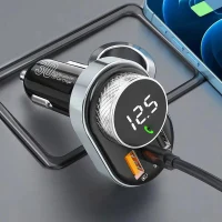 Car Charger Proove FM Launcher Sound Link 30W (PD+QC3.0) Type-C+USB Black 4