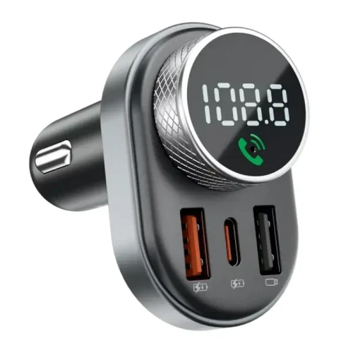 Car Charger Proove FM Launcher Sound Link 30W (PD+QC3.0) Type-C+USB Black