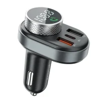 Car Charger Proove FM Launcher Sound Link 30W (PD+QC3.0) Type-C+USB Black 3