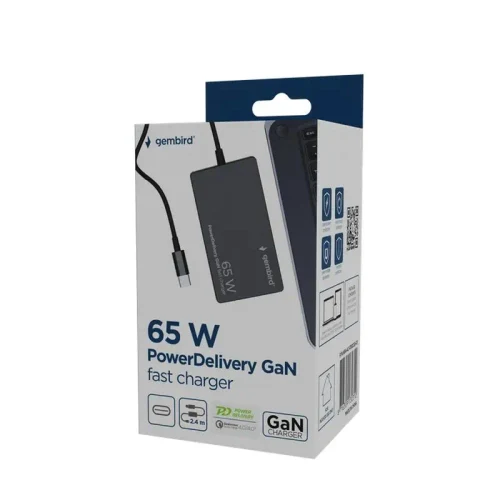 Universal power adapter Gembird NPA-AC-PDQC65-01, 65W