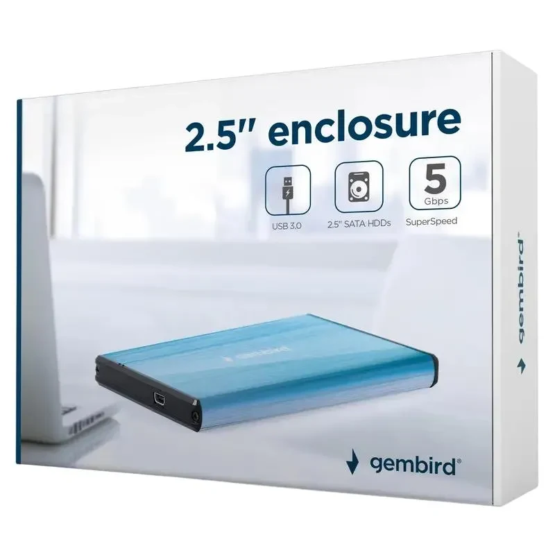 External Case Gembird EE2-U3S-3-B, Blue (EE2-U3S-3-B) 2