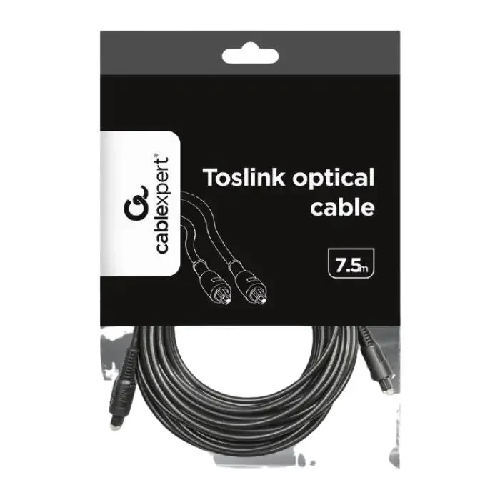 Audio Cable Cablexpert CC-OPT-7.5M, Toslink - Toslink, 7,5m, Black 4