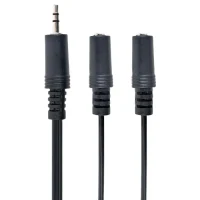 Audio Cable Cablexpert CCA-415, 3.5mm 3-pin (M) - 2x 3.5mm 3-pin (F), 5m, Black 2