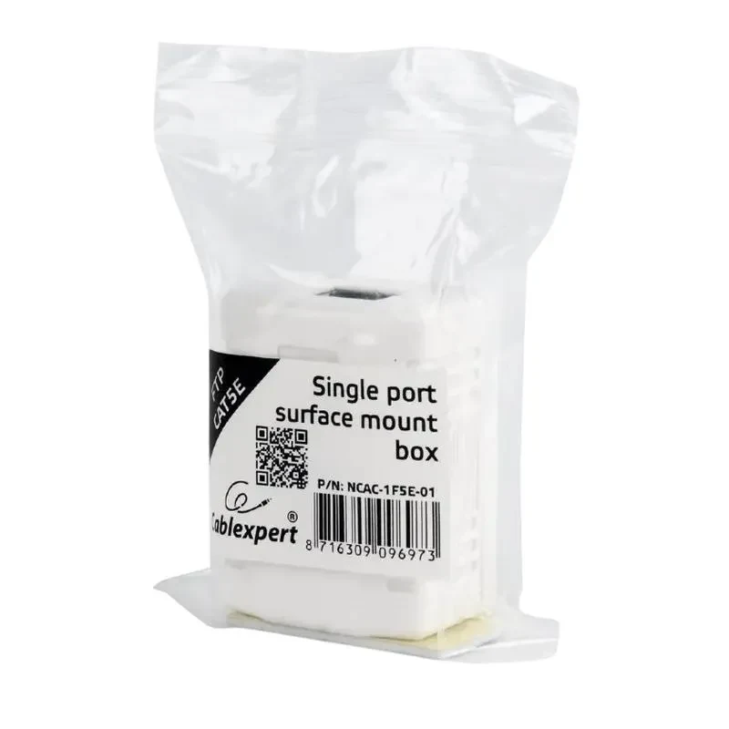 Socket for wall mounting Cablexpert NCAC-1F5E-01, White 2