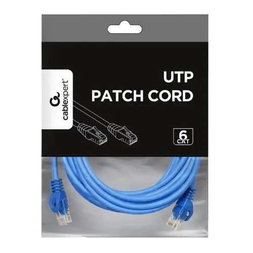 Patch cord Cablexpert PP6U-3M/B, Cat6 UTP, 3m, Blue