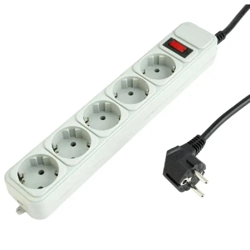 Power Strip Gembird GMB SPG3-B-6C, 5 Outlets, 1,8 m, White