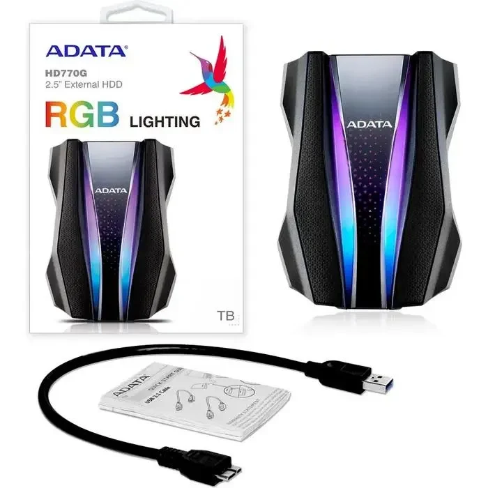 External Portable HDD ADATA HD770G,  1 TB, Black (AHD770G-1TU32G1-CBK) 7