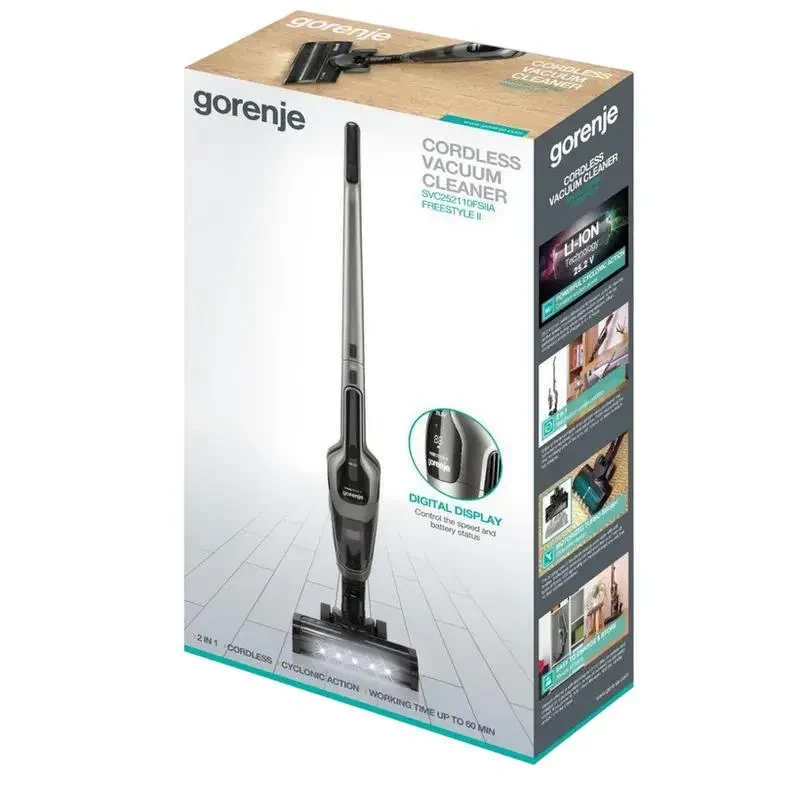 Vertical Vacuum Cleaner Gorenje SVC252110FSIIA, Grey 7