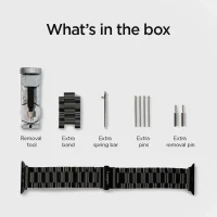 Watch Strap Spigen Modern Fit, Stainless steel, Black