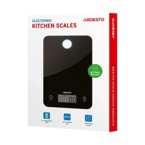 Electronic kitchen scales Ardesto SCK-839B, Black
