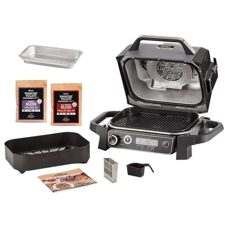 Electric Grill Ninja Woodfire OG701EU, 2400W, Grey 2