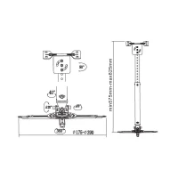 Ceiling Mount Reflecta Vexus, Silver 2