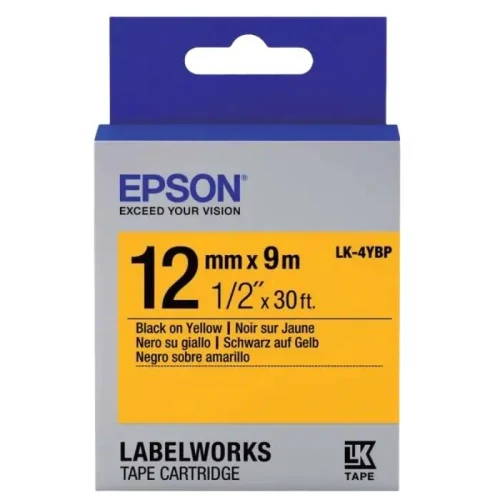 Ribbon cartridge Epson LK-4YBP, 12 mm x 9 m