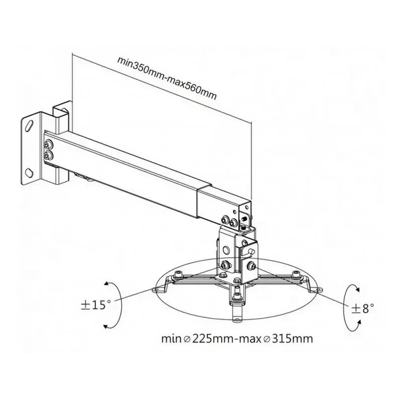 CeilingMount, WallMount Reflecta Tapa, Silver 4