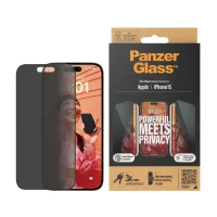 Screen Protector Glass PanzerGlass iPhone 15 UWF Privacy wA, Transparent 3