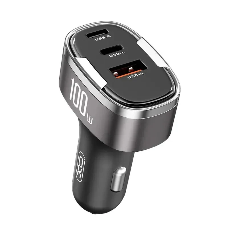 Car Charger XO CC61, 100W, Silver 2