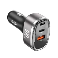 Car Charger XO CC61, 100W, Silver 3