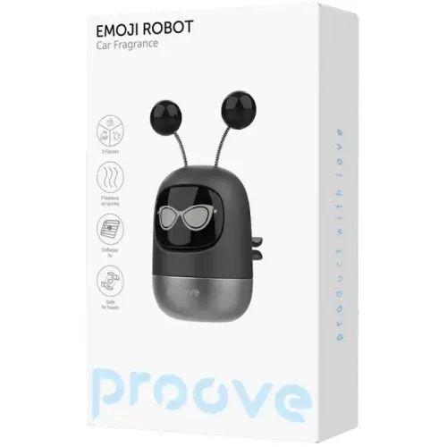 Car air freshener Proove Emoji Robot Luna, Black