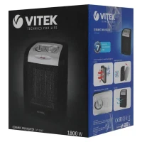 Fan heater VITEK VT-2067, 1800W, Black | Silver