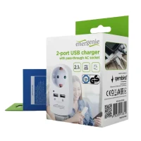 Wall Charger Energenie EG-ACU2-02, , White