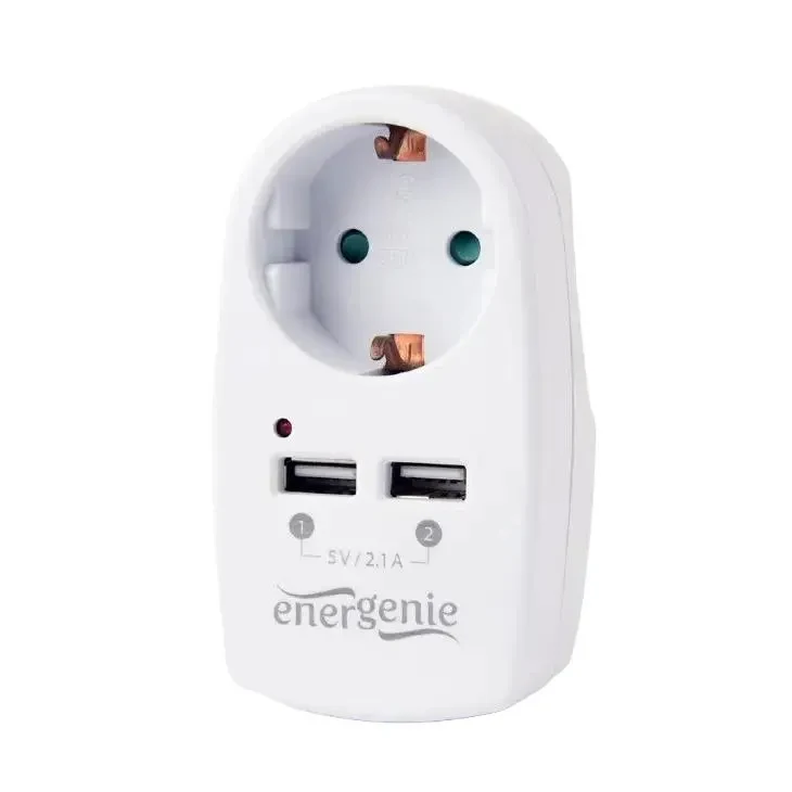 Wall Charger Energenie EG-ACU2-02, , White 3