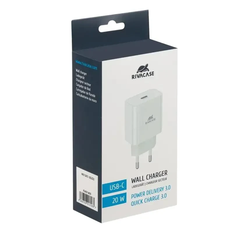 Wall Charger Rivacase PS4101 W00, 20W, White 11