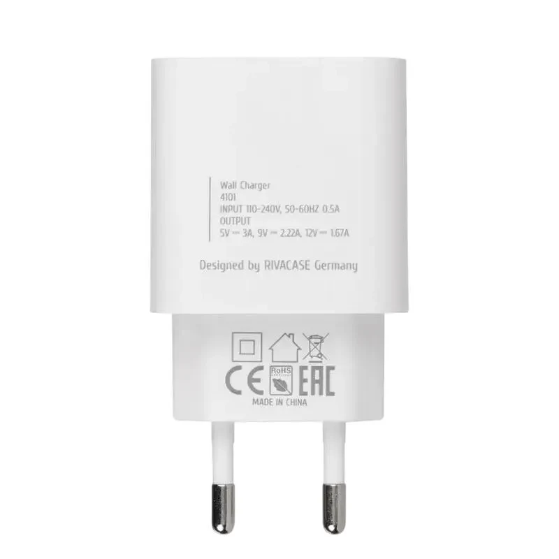 Wall Charger Rivacase PS4101 W00, 20W, White 18