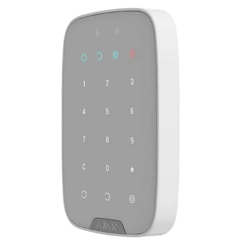 Wireless Touch Keypad Ajax KeyPad Plus, White 4