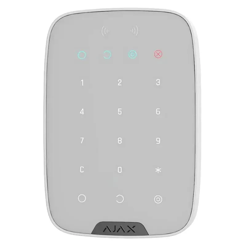 Wireless Touch Keypad Ajax KeyPad Plus, White 2