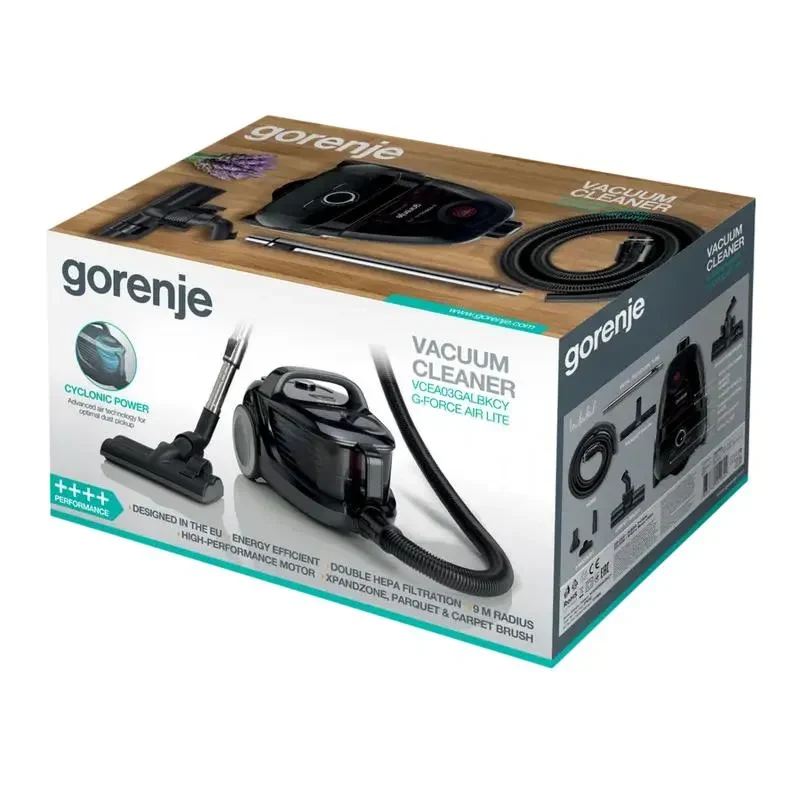 Vacuum Cleaner Gorenje VCEA03GALBKCY, Black 4