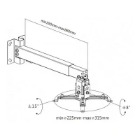 CeilingMount, WallMount Reflecta Tapa, White