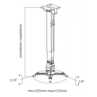CeilingMount, WallMount Reflecta Tapa, White 2