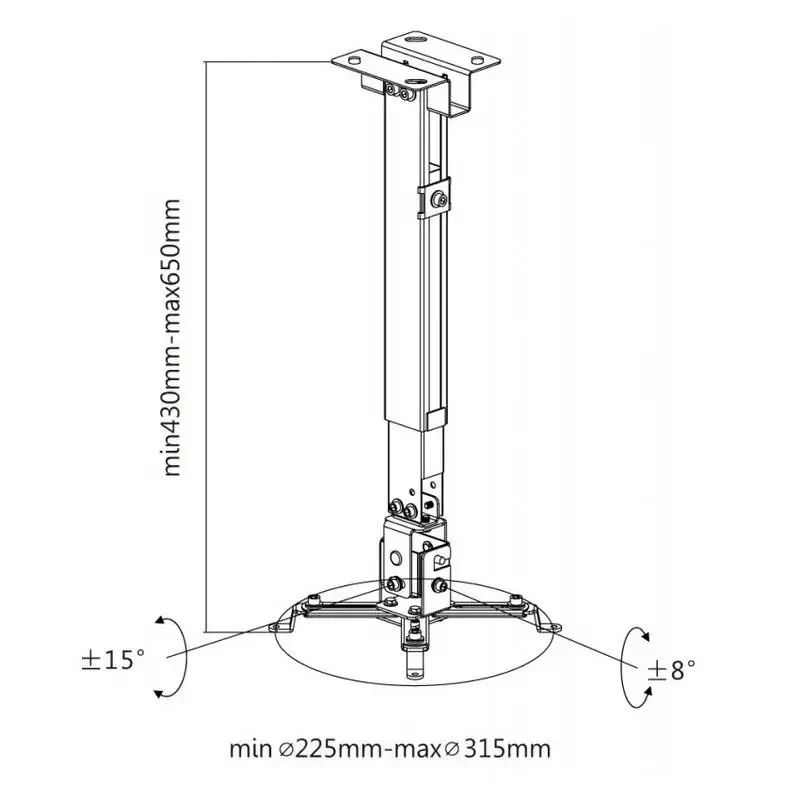 CeilingMount, WallMount Reflecta Tapa, White 2