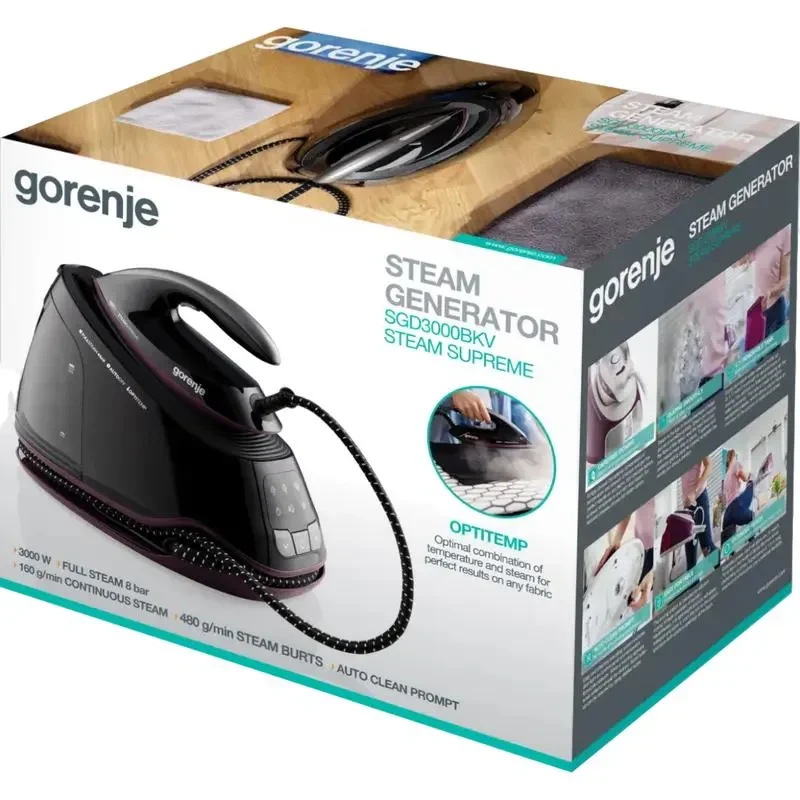 Iron with steam generator Gorenje SGD3000BKV, 3000W, Black 5