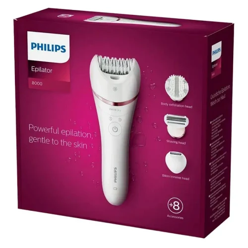 Epilator Philips BRE735/00, White | Pink