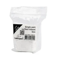 Socket for wall mounting Cablexpert MVS-2S6-01, White 2