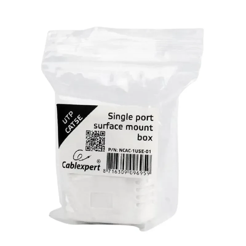 Socket for wall mounting Cablexpert MVS-2S6-01, White 2