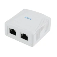 Socket for wall mounting Cablexpert NCAC-2F6-01, White 3